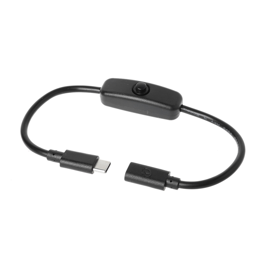 USB Type-C button Male to Female On/Off Power Supply Switch 27cm Extension Cable Type C Power Supply Cord