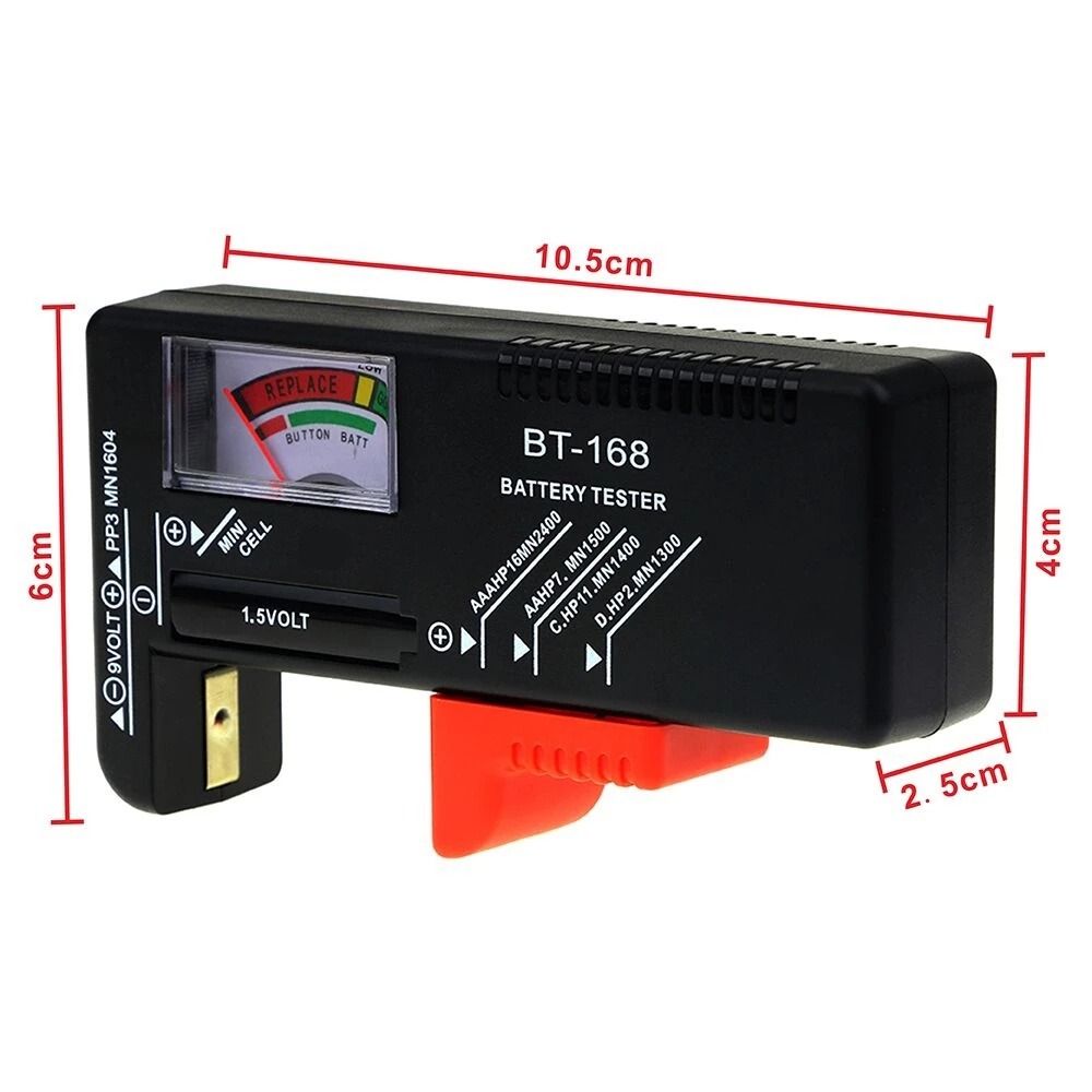 RFHFHTRE Consumer Electronics Meter Indicate Volt Tester Volt Checker for AA AAA Button Cell Battery Capacity Tester Digital Battery Tester Battery Tester BT168 Battery Tester