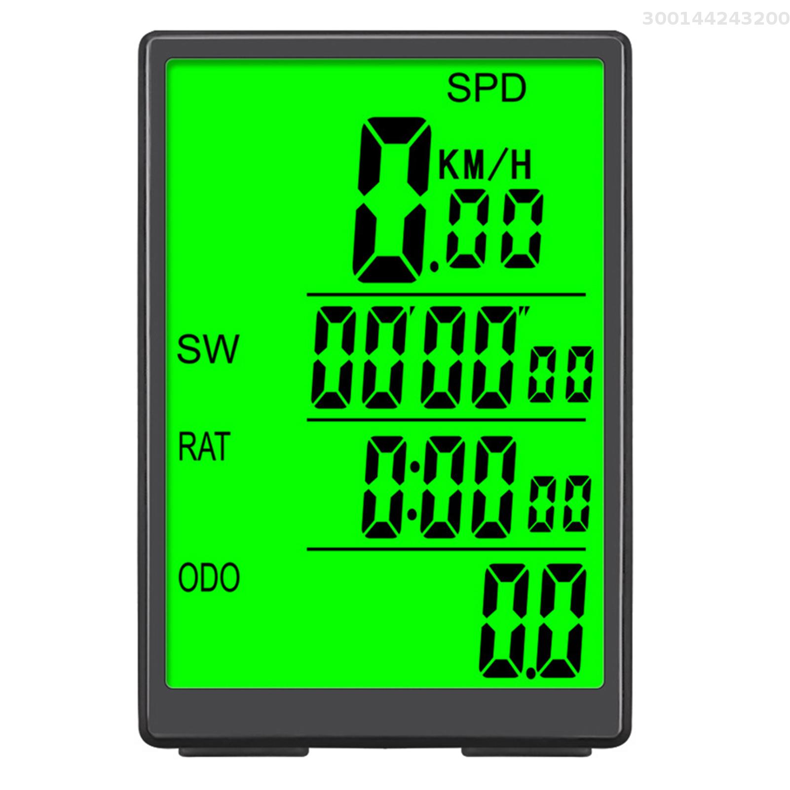 SUNDING Bicycle Computer Wireless Bike Computer Waterproof Speedometer with Green LCD Backlight