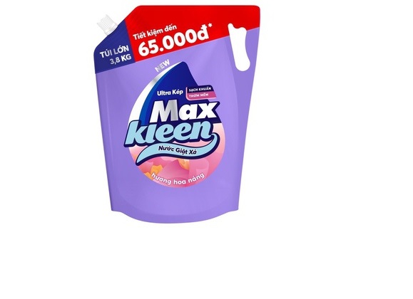 (HCM) NƯỚC GIẶT XẢ MAX KLEEN TÚI 3.8L (3 HƯƠNG)