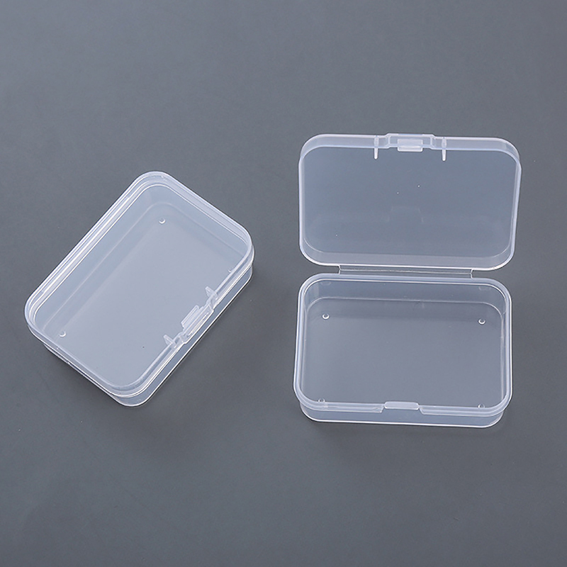 2PC Transparent Plastic Storage Jewelry Box Container For Beads Earring ...