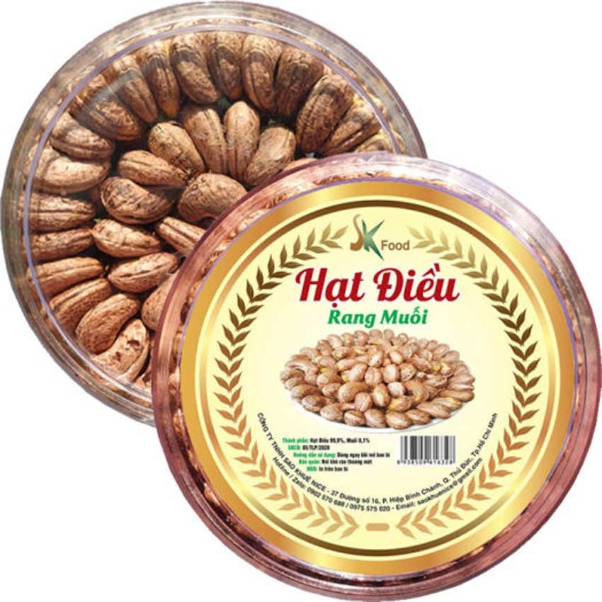 500Gr Hạt Điều Rang Muối Bình Phước, Điều A Cồ Cao Cấp, nguyên hạt, loại đặc biệt thơm ngon