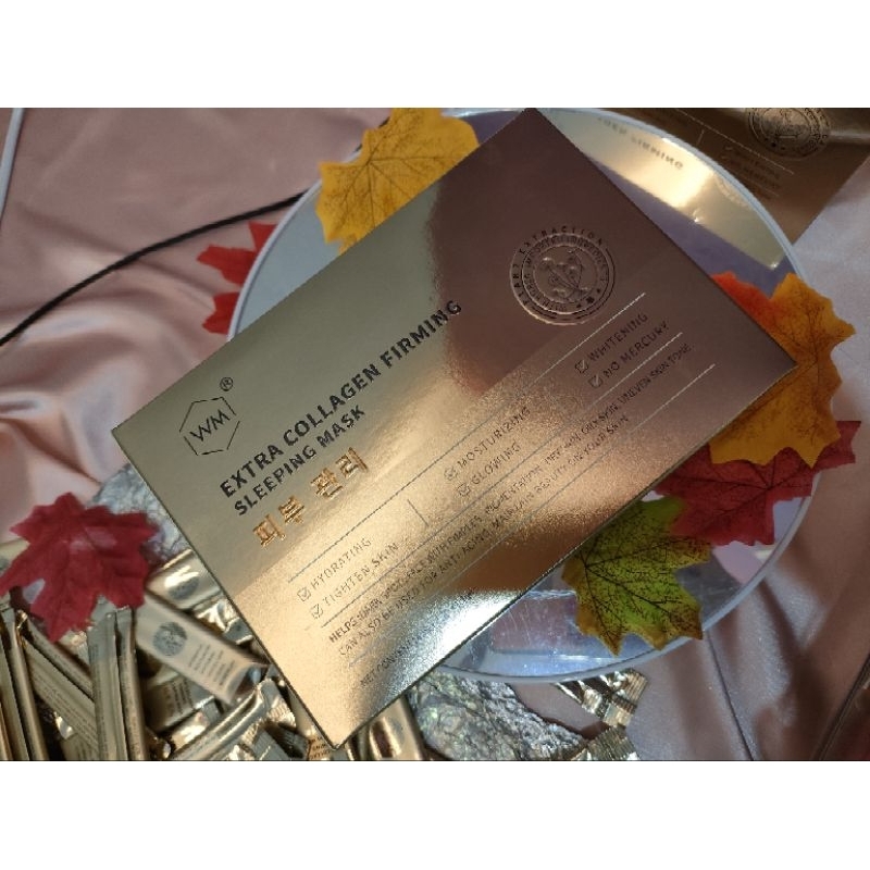 (KKM approved) 100 packet WM EXTRA COLLAGEN SLEEPING MASK Mencerahkan