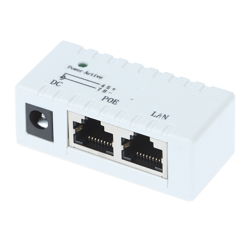 12V - 48V Passive POE injector for IP Camera VoIP Phone Netwrok AP device. 