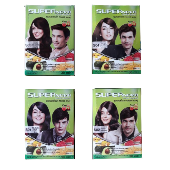 Dầu gội nhuộm thảo dược Super Nova Thái Lan ( hộp 12 gói )