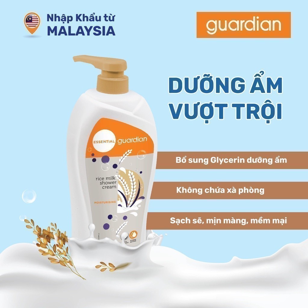Guardian Essential Rice Milk Moisturising Shower Cream