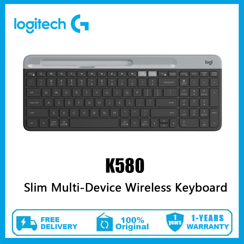 Bàn phím không dây Bluetooth Logitech K580 - kết nối 2 thiết bị, pin 2 năm thumbnail