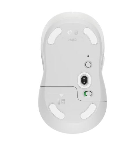 Chuột Không dây Bluetooth + Wireless Logitech Signature M650L (Size L) Màu Trắng Chính Hãng