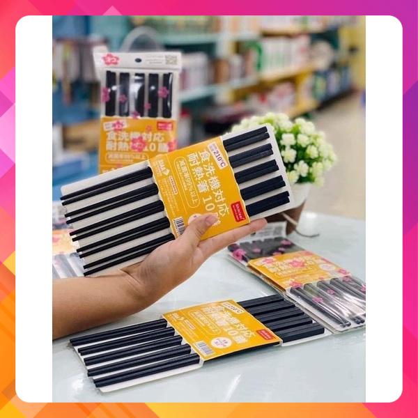 Đũa nhật kháng khuẩn combo 10 đôi