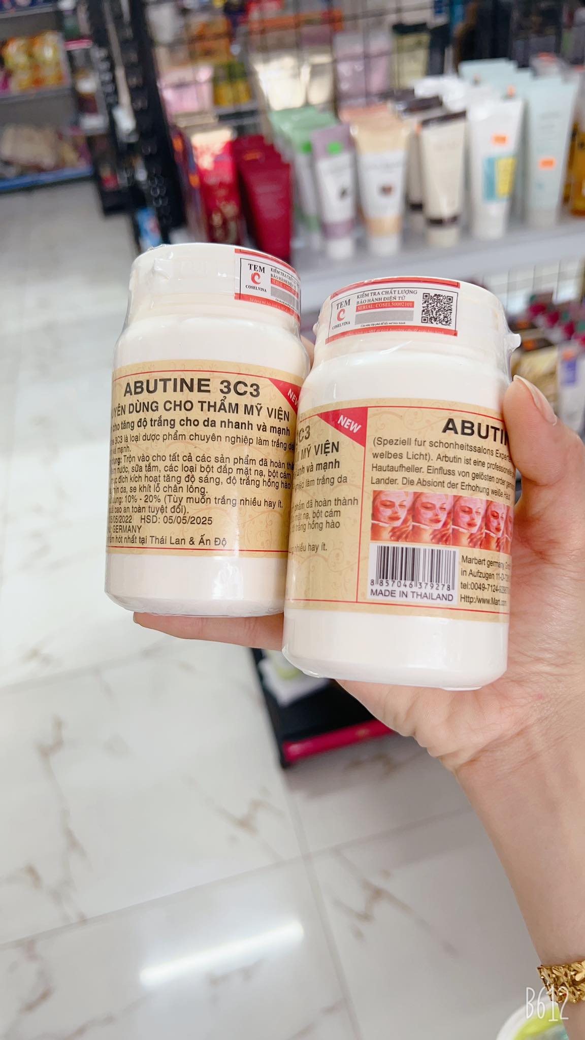 Kem kích trắng Abutine 3c3 Thái Lan hộp 200gram