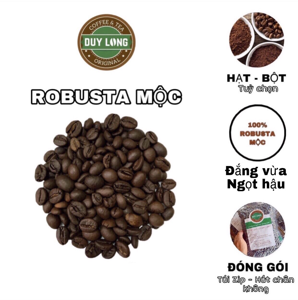 Cà phê Robusta mộc , nguyên chất 100%!