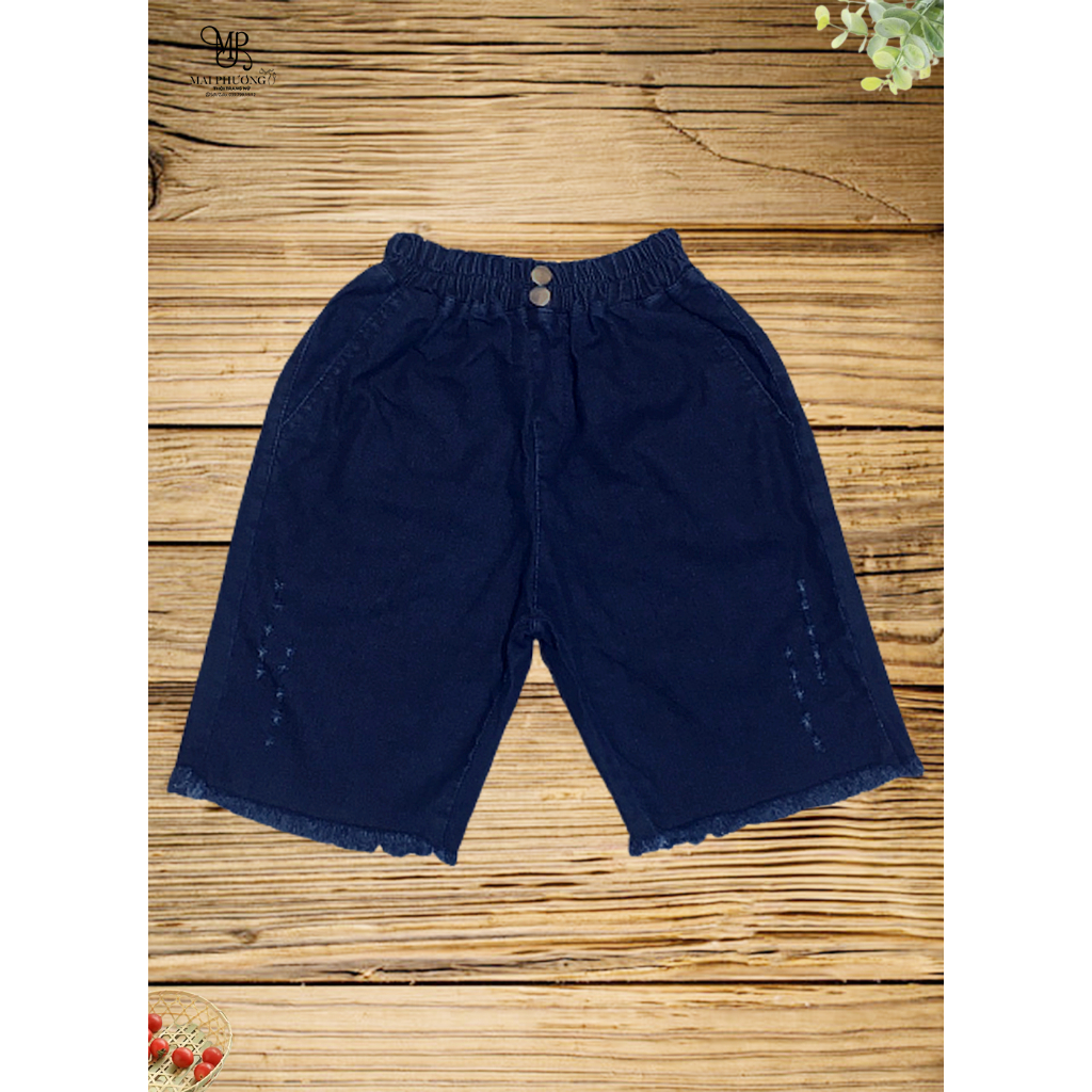 Quần jeans ngố nữ, quần jeans lửng nữ, chất co giãn,