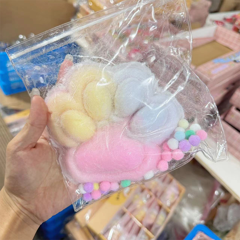 14cm Creative Cute Handmade Taba Wet Big Cat Paw Toy Silicone Squeeze Toy BAWEI. 