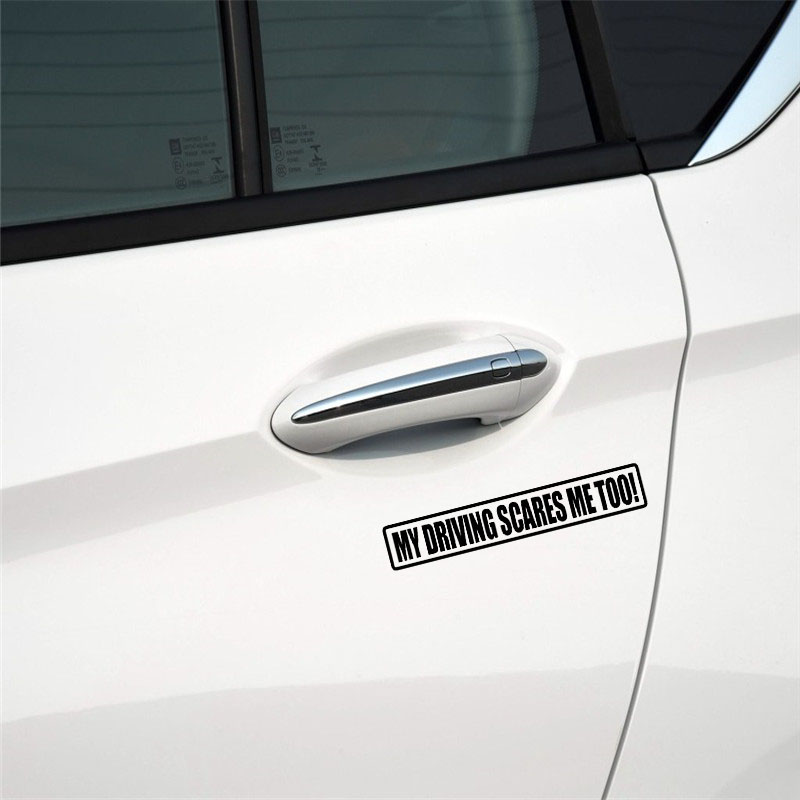 【Hottest Trends】YJZT 16.9CM*3CM MY DRIVING SCARES ME TOO Car Sticker ...