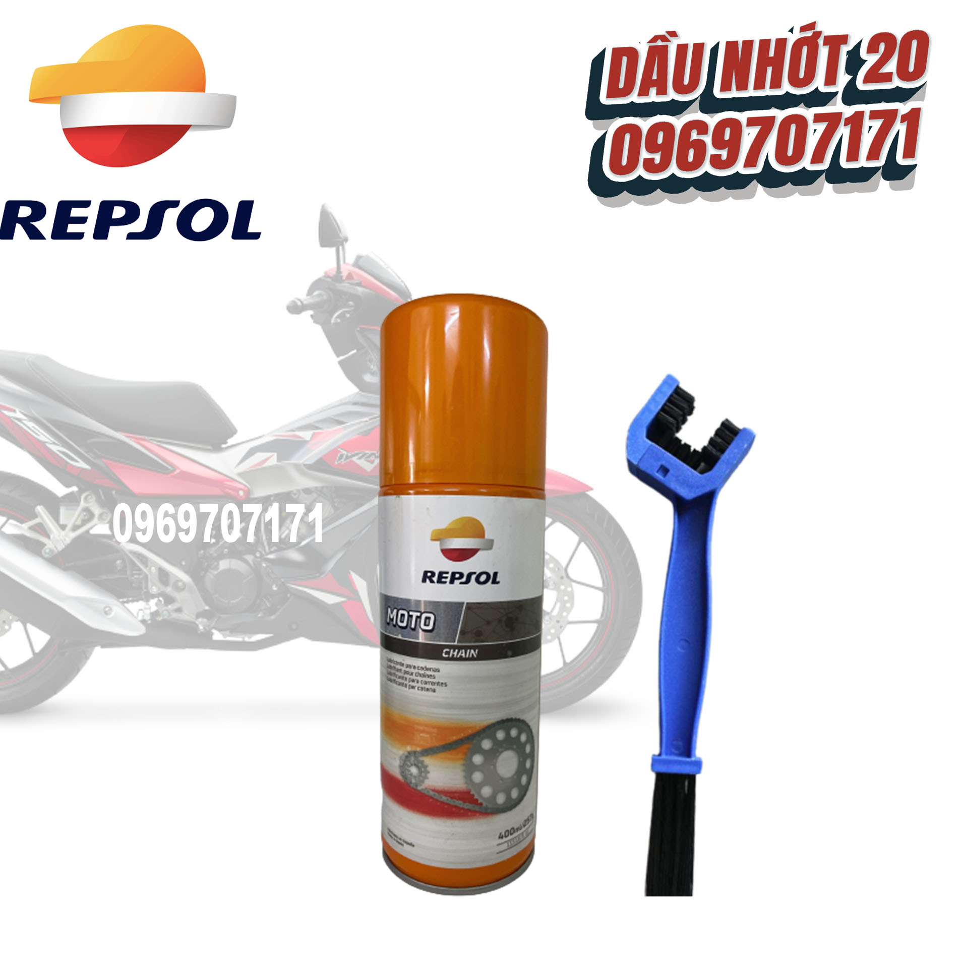 [HCM]Combo vệ sinh sên + dưỡng sên  WOW + Dưỡng sên repsol