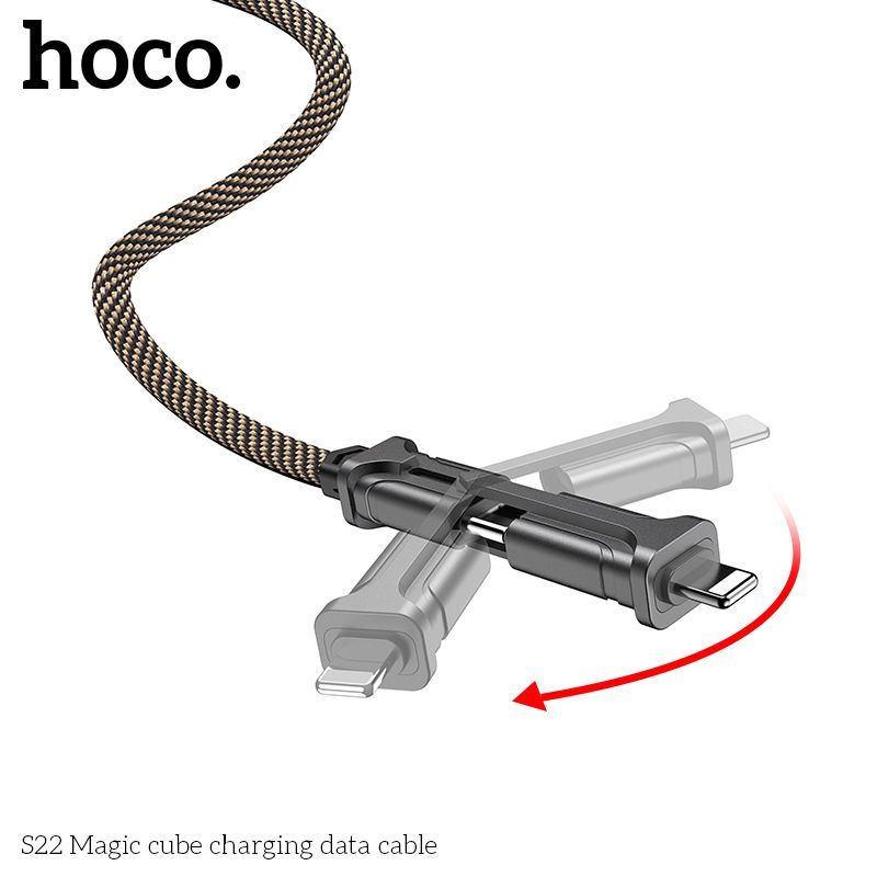 Cáp sạc nhanh 4in1 Hoco S22(QC3.0+PD 18W)