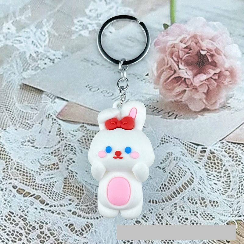 Móc khóa bò thỏ gấu cute