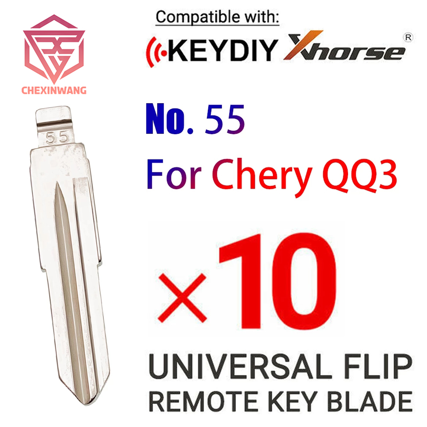 55 Key 【Hot New Release】10Pcs/lot Metal Blank Uncut Flip KD Remote Key Blade ...