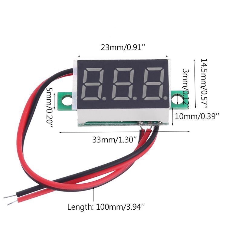 Đồng hồ Led 0.36 inch, đo điện áp DC 4.5V - 30V