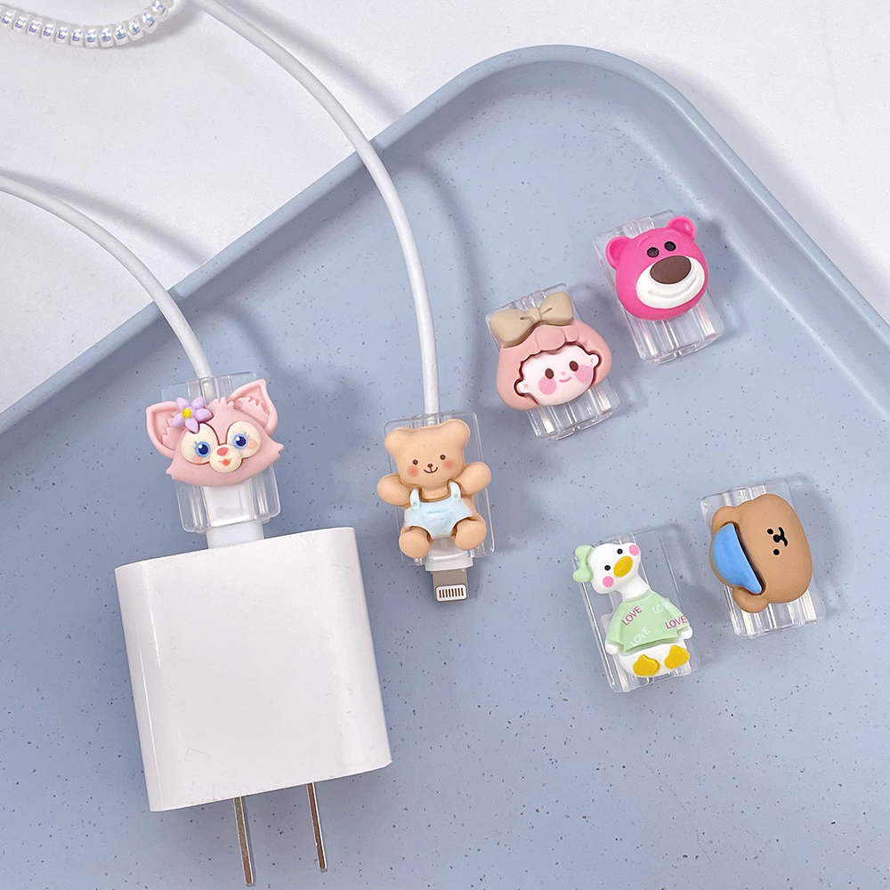 Charger Cover Protector Cord Protector For Charger for iPhone 18/20W Cable Winder Clip Data Cable Holder Ties Charging Data Protector Usb Charger Cord Management Cable Organizer
