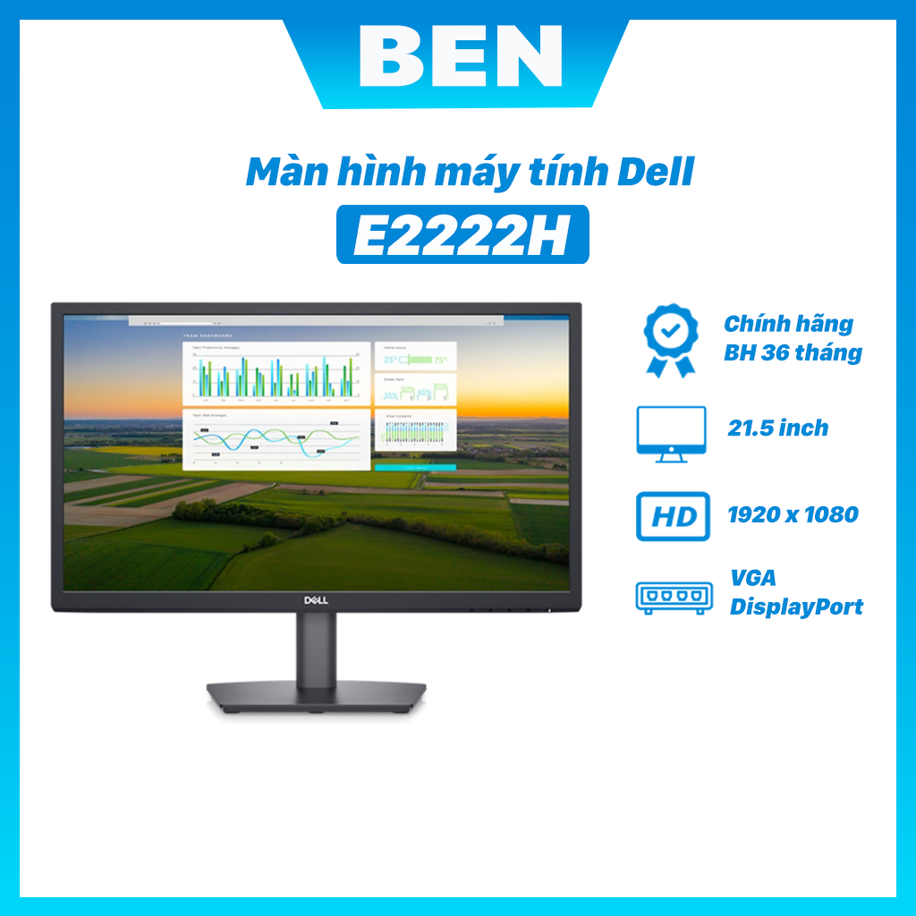 Màn hình LCD Dell E2222H – Hàng chính hãng – Bảo hành 36 tháng