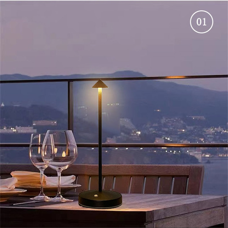 Led Table Lamp Rechargeable Cordless Touch Sensor Romantic Desk Lamp Night Light For Bedroom Restaurant