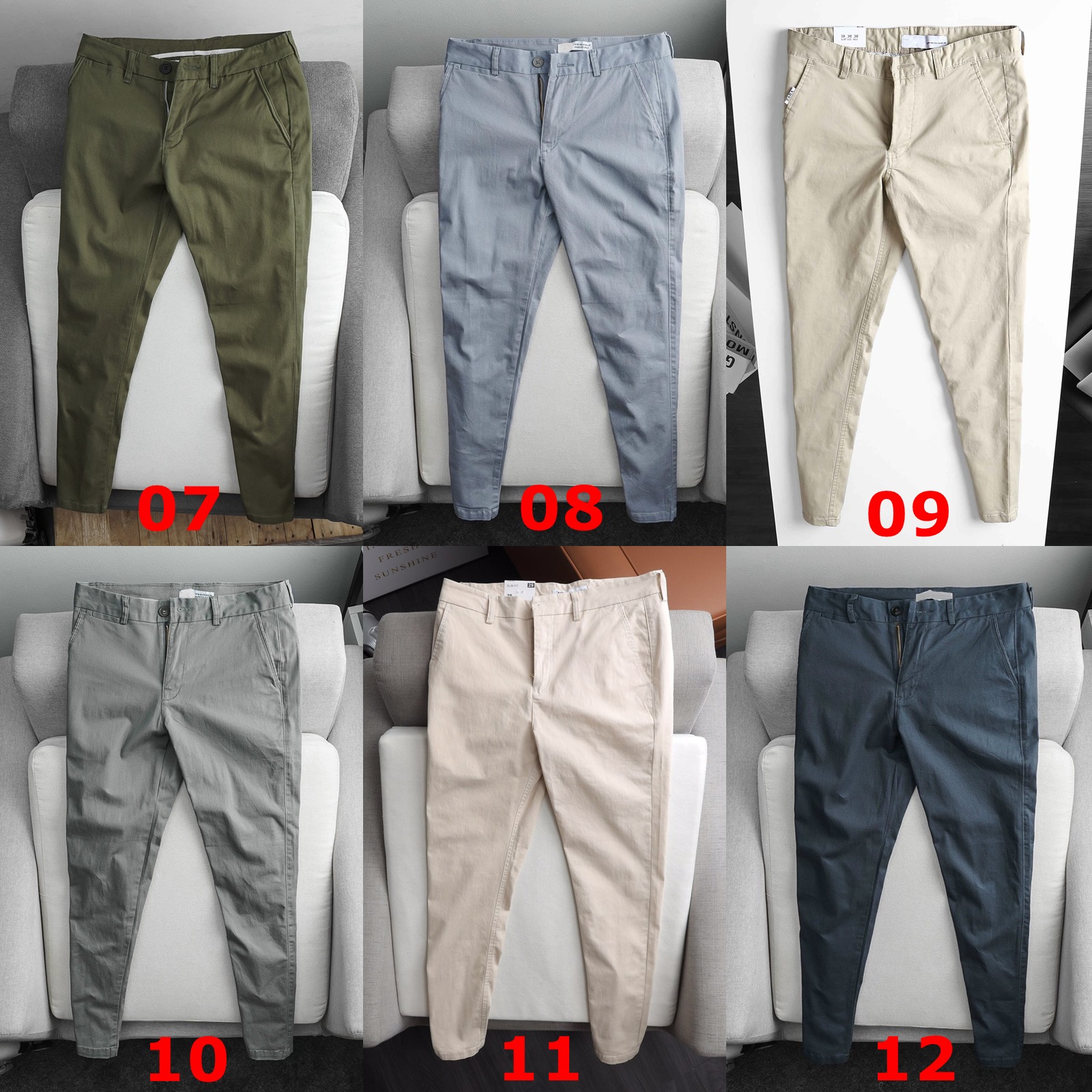 [Hoàn Tiền 15%] Quần Kaki Zara Ống Suông Co Giãn Trơn Basic Vải Dày Dặn Co Giãn