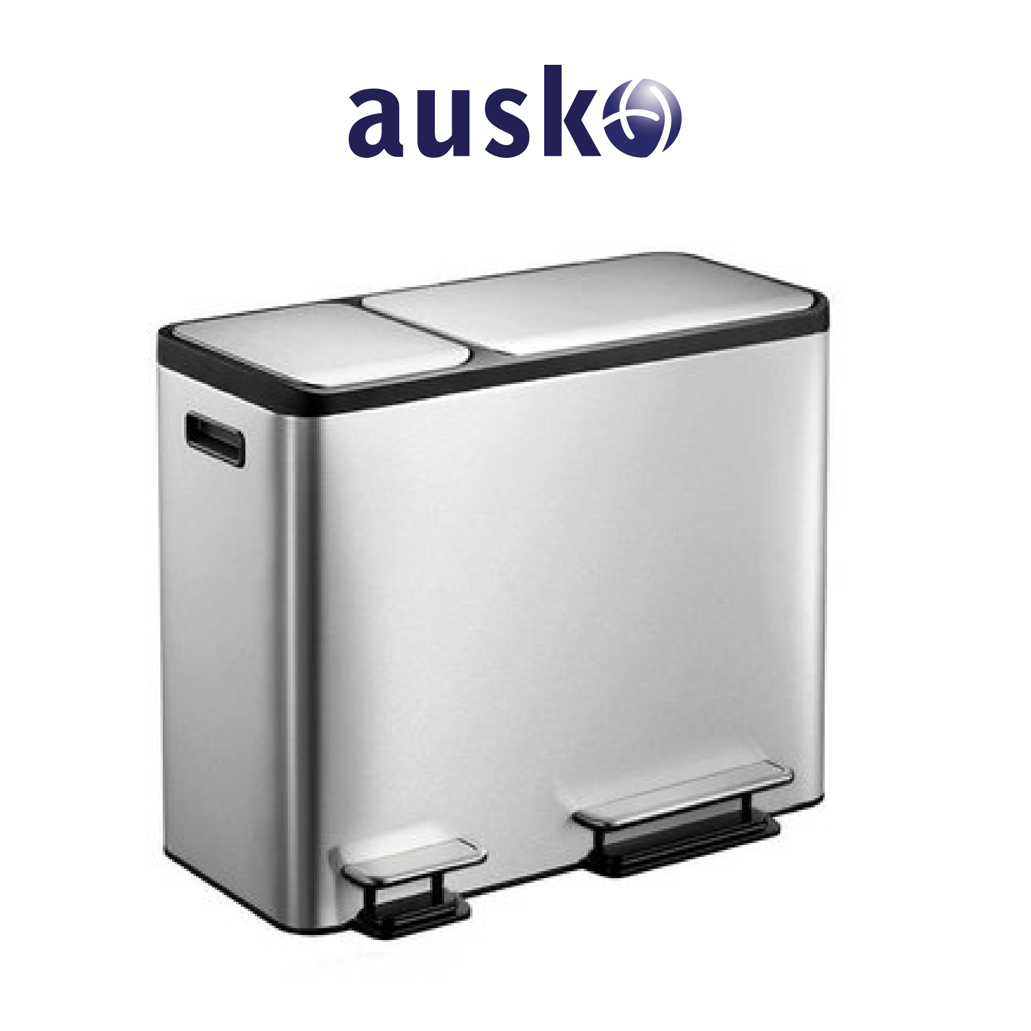 EKO ECOCASA EK9128 [15L + 15L + 15L] Triple Liner Recycling Bin with