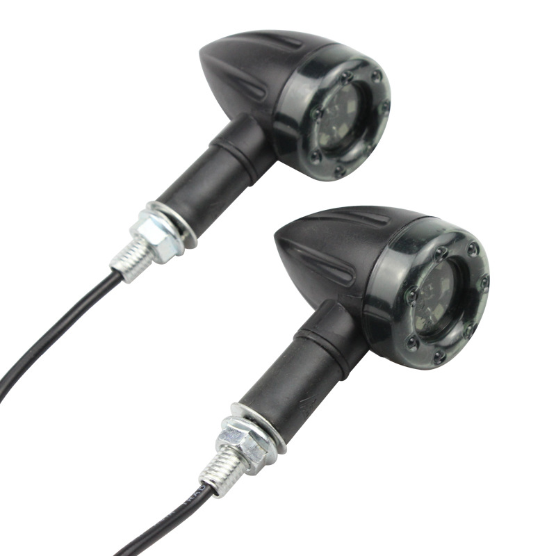 Retro Turn Signal Light Motorcycle LED Driving Light Turn Signal