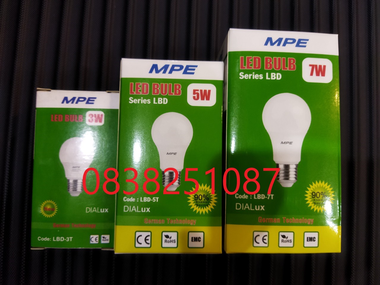 Bóng led Bulb 3W 5W 7W MPE ( Ánh sáng Trắng )