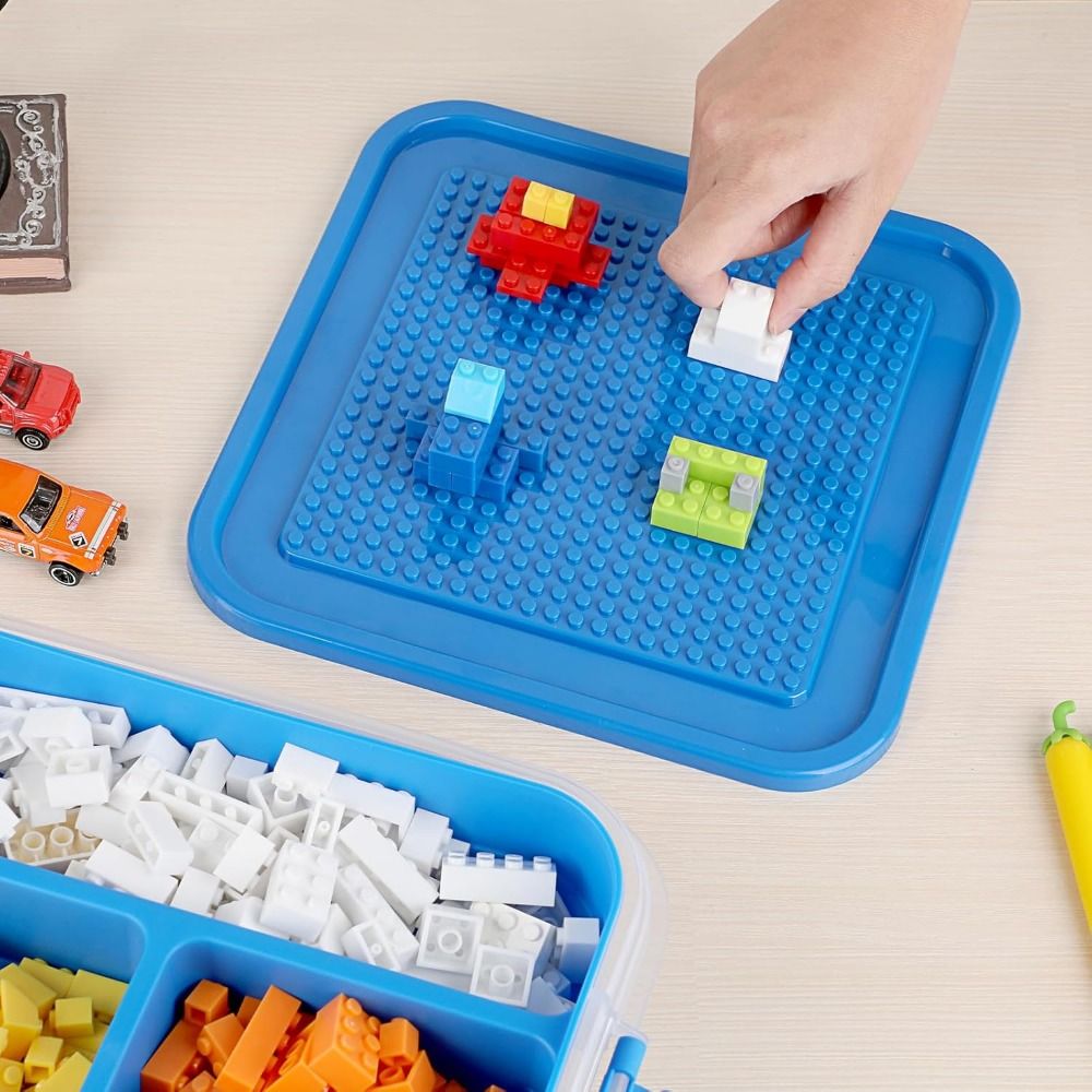 Space Saving Stackable Building Blocks Storage Box Transparent Double ...