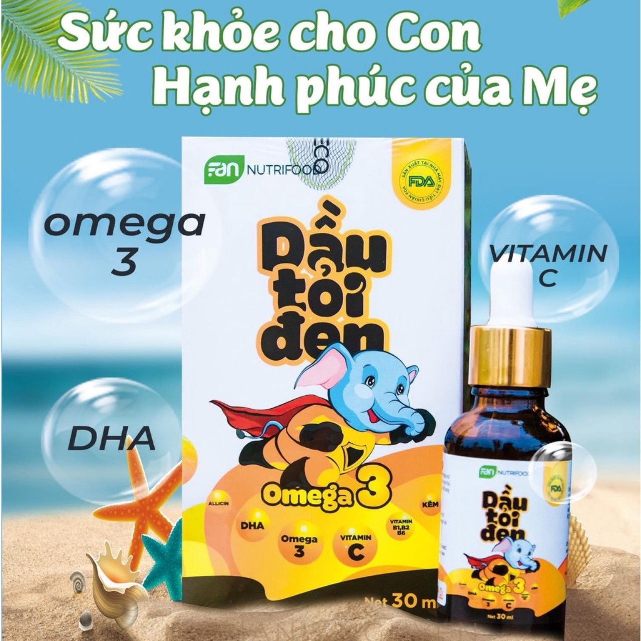 Dầu Tỏi Đen Omega3 - 30ml