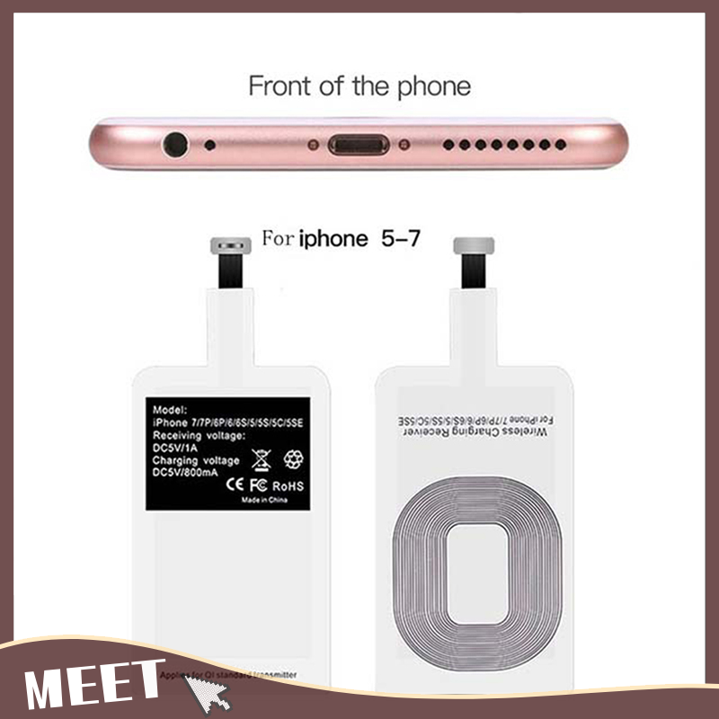 🟠🟡 meet🟢🔵 hỗ trợ bộ chuyển đổi sạc không dây qi micro usb type c đệm cuộn cảm