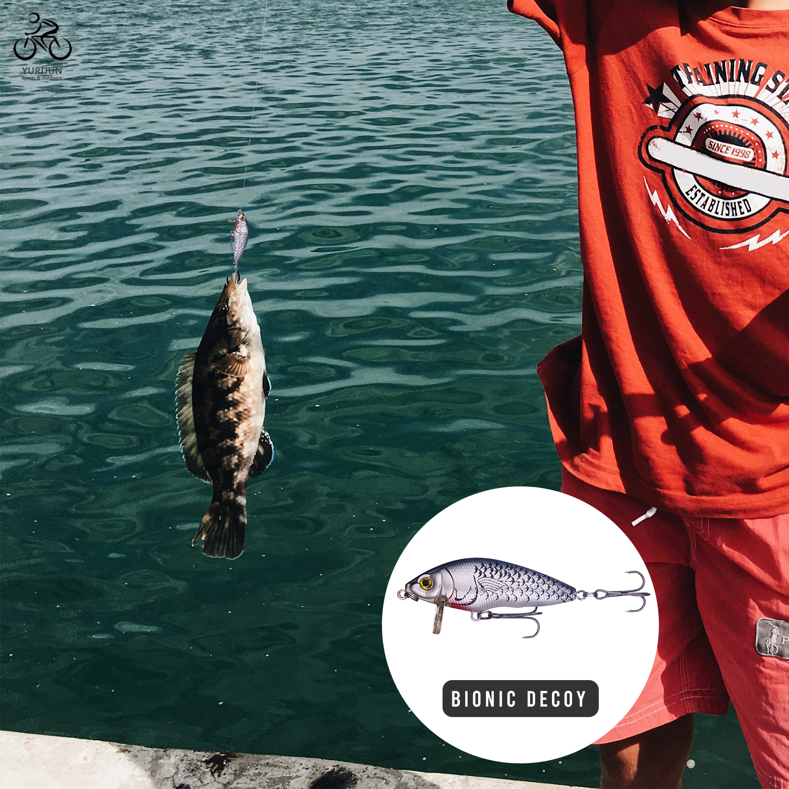 Yurijun Fishing Lure Artificial Bait with Sequins Attracting