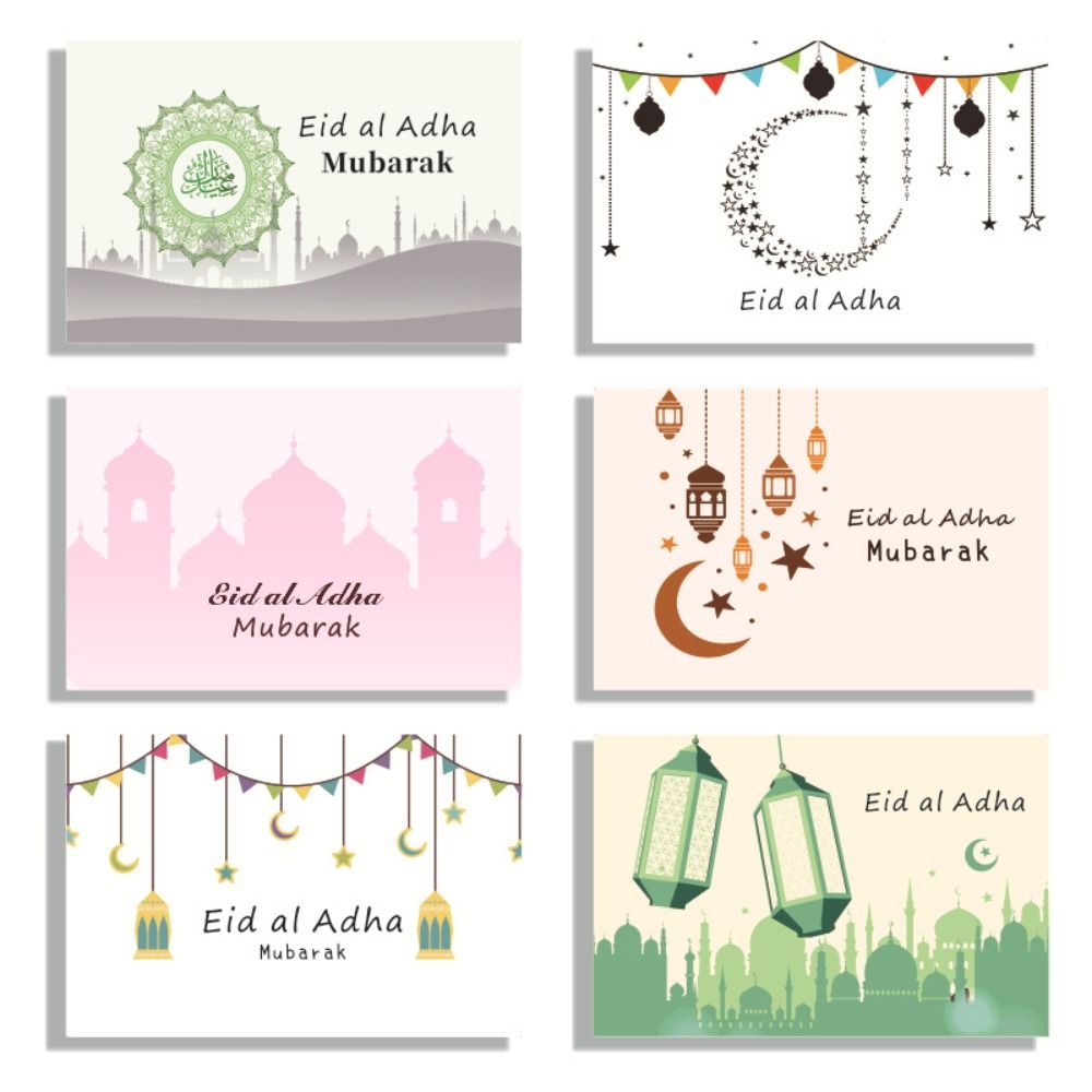 MMLUCK Friends Festival Eid Decoration Islamic Greeting Cards Ramadan Cards Islamic Muslim Ramadan Eidi Envelopes Eid Mubarak Cards With Envelopes Eid Cards and Envelopes Set Muslim Gifts Eid Greeting Cards