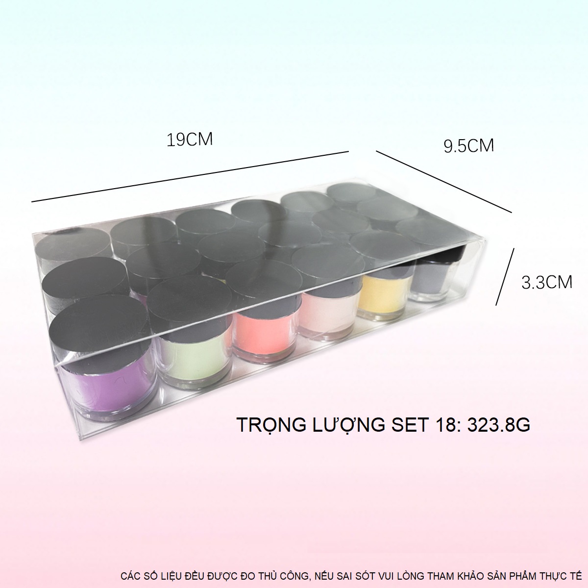 Set 24 Màu Bột Đắp Móng & Bột Làm Hoa