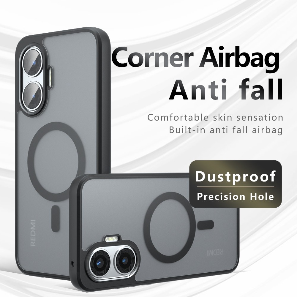 Phone case Xiaomi Poco F7 Back cover Armor Matte Frosted Clear Magnetic Wireless Charge Hard Cover.