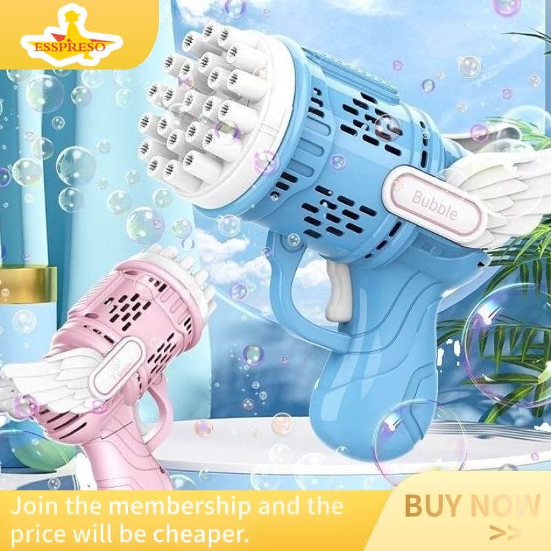 Esspreso Bubble Machine 23 Holes Porous Gatling Bubble Machine Bubble Water Stick Children's Toys