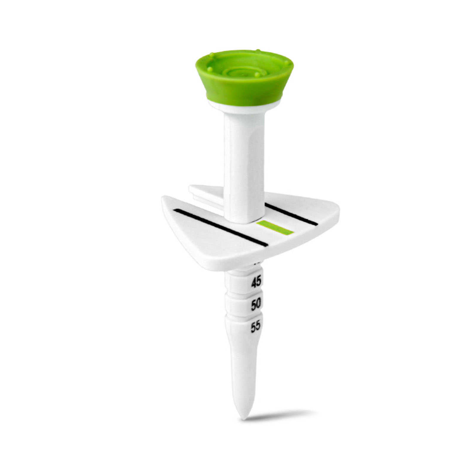 guyouzi® Golf Training Spike Golf Tee with Round Ball Holder Adjustable Golf Tee with Aiming Line 77mm Height 5 Levels Spike Holder Golf Training Aid and Accessories