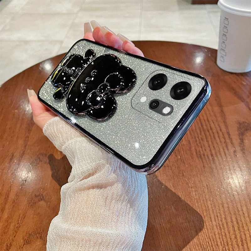 SEAHAI Cover per Oppo Reno 4 5G (Reno4 5G), Custodia Protettiva Ultra Sottile ed Elegante in Silicone TPU Trasparente, Bello Modelli Colorful Cover Antiurto Case - Tulipano