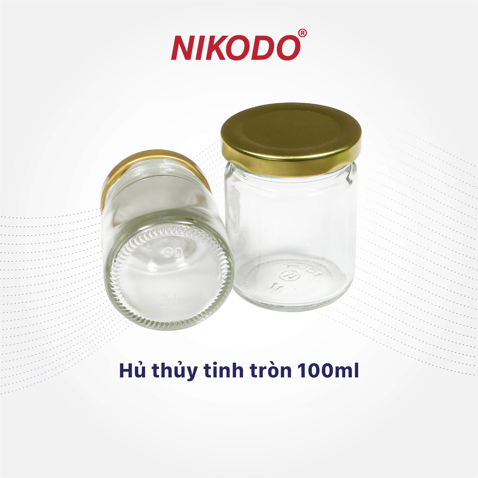 Hũ thủy tinh tròn 75ml, 100ml nắp thiếc chưng yến, sữa chua, gia vị, mật ong, trà, hạt/Lọ thủy tinh đựng thực phẩm Nikodo