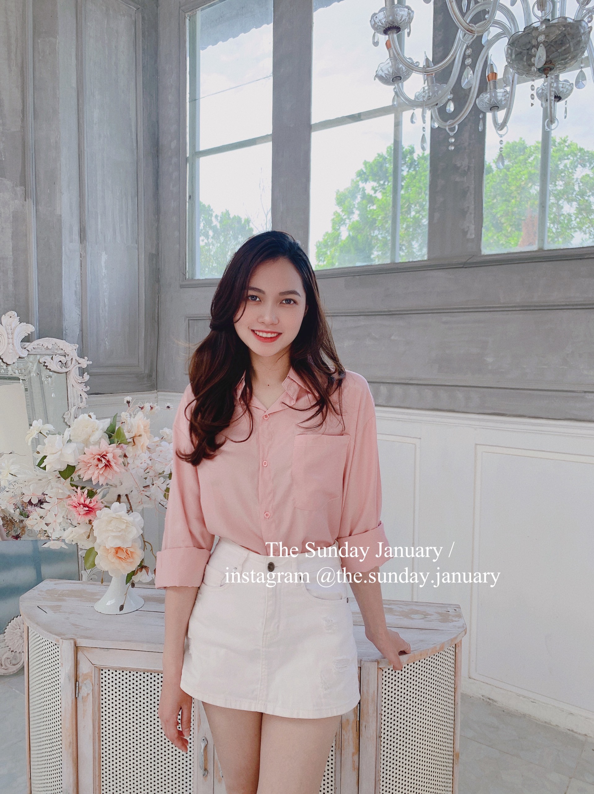 Sơ Mi Lụa Giấy Màu Hồng Ảnh Thật