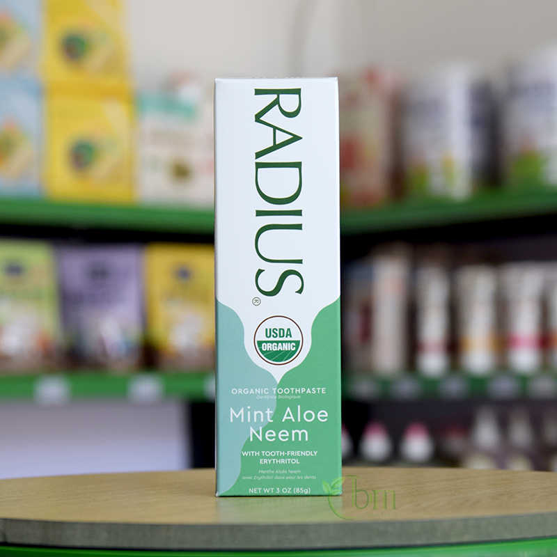 Kem đánh răng hữu cơ nhiều vị Radius 85gr