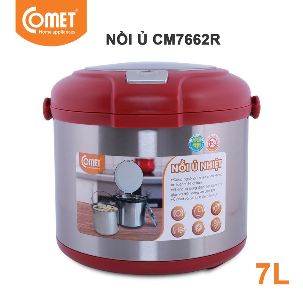 Nồi ủ nhiệt 7.0l comet - cm7662 - hàng chính hãng