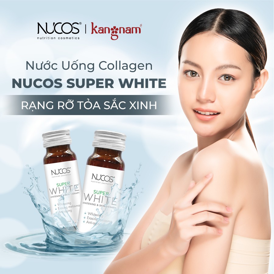 Nước uống collagen dưỡng da trắng sáng nucos super white  hộp 10 chai x - ảnh sản phẩm 5