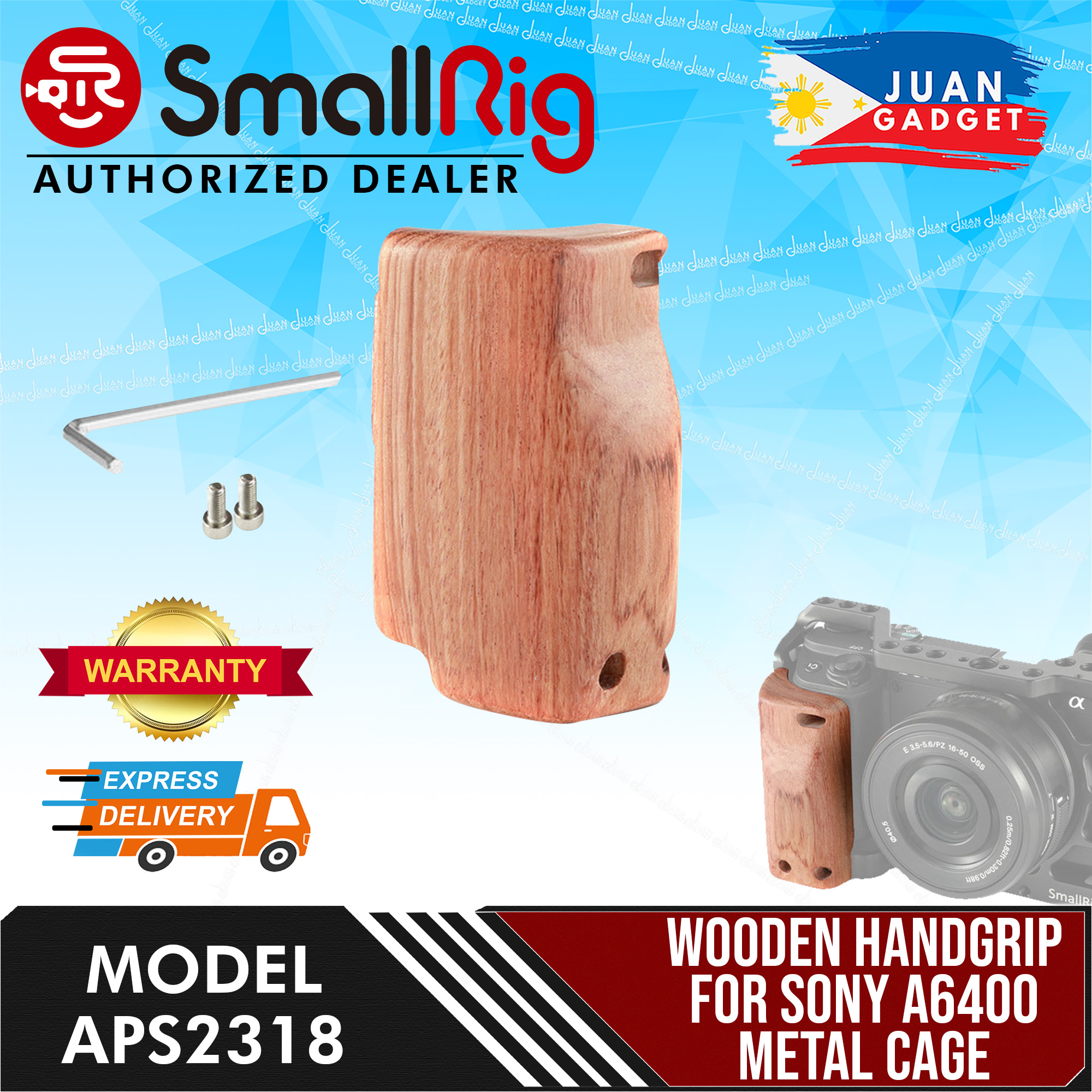 SmallRig Wooden Handgrip for Sony A6400 Camera Cage APS2318 JG
