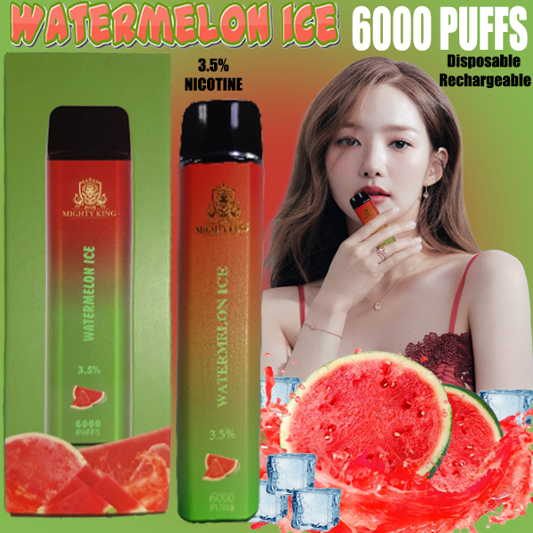 LEGIT MIGHTY KING Rechargeable Disposable PUFF PLUS (WATERMELON ICE