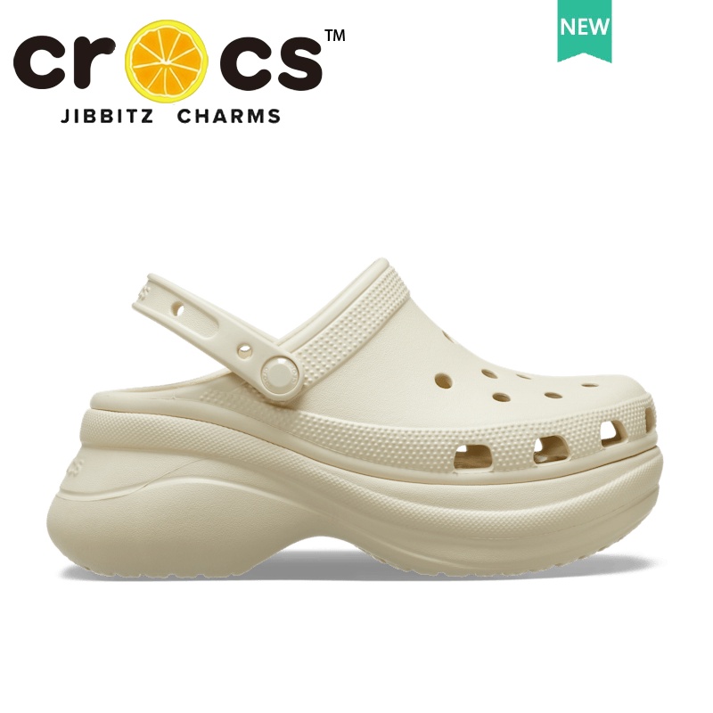 2023 Crocs Women's BAE Classic Wedge Sandals - Bone White