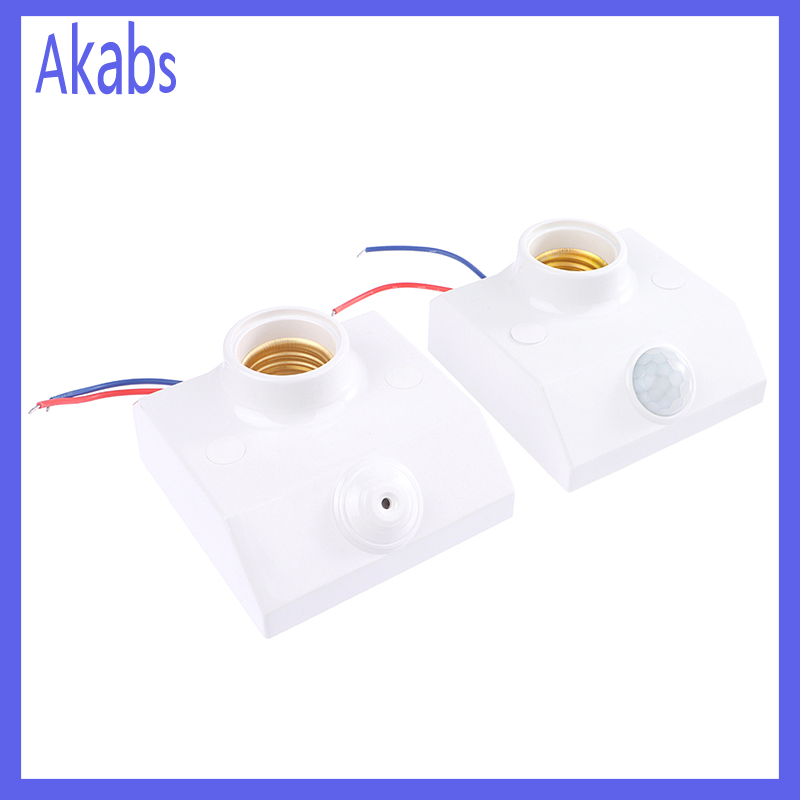 Akabs Automatic Human Body Infrared IR Sensor LED Bulb Light E27 Base Lamp Holder