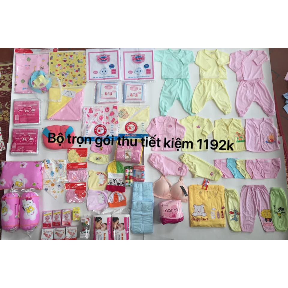 Combo đồ sơ sinh trọn gói tiết kiệm (lựa đồ)